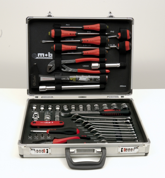 Malette à outils avec 13 accessoires pour outils multifonction AW