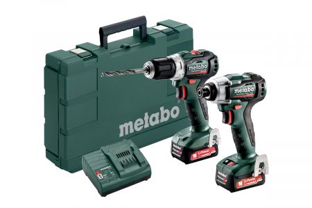 Set perceuse-Visseuse + visseuse à chocs PowerMaxx BS 12 BL + PowerMaxx SSD 12 BL METABO